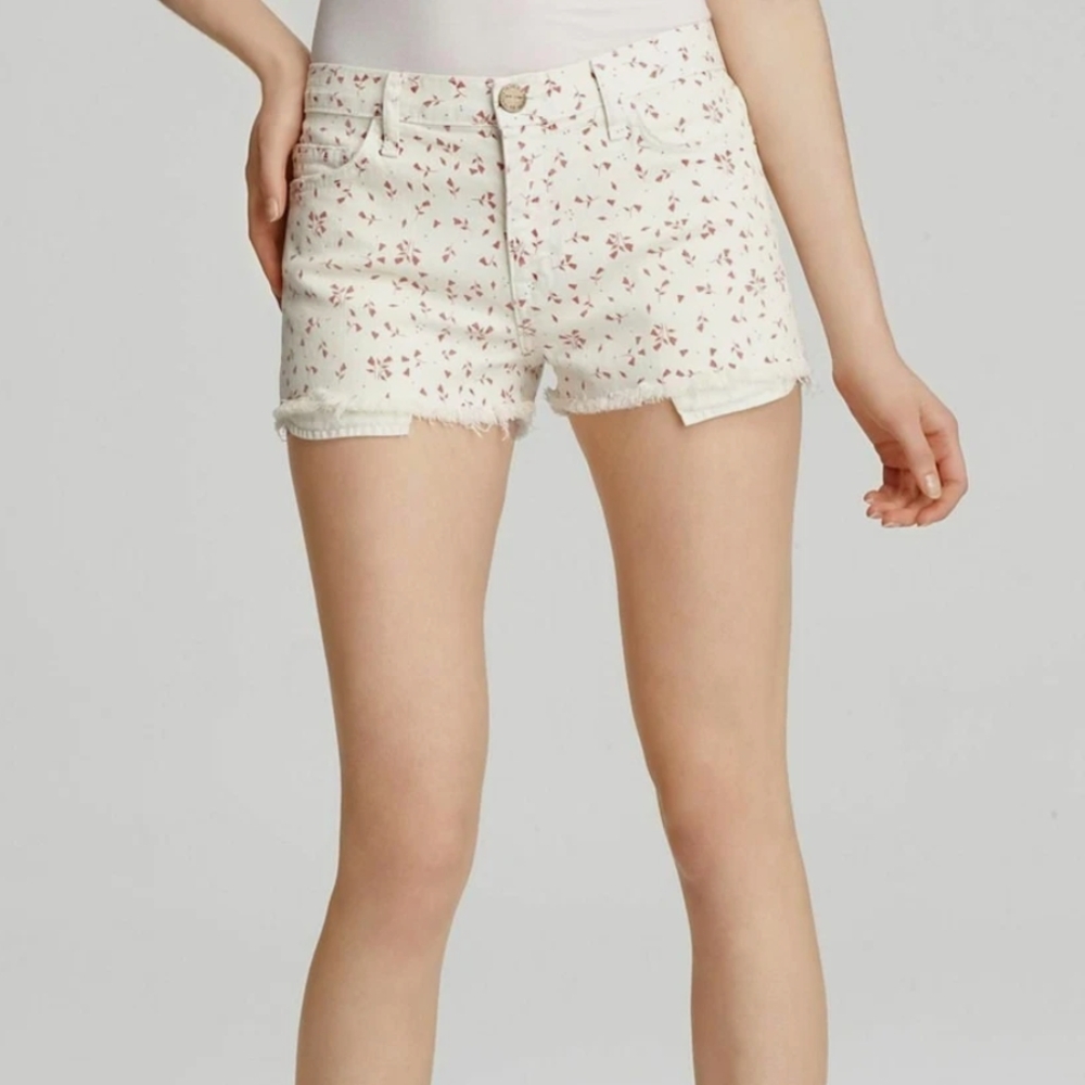 Current/Elliott The Boyfriend Short in Sweet Cream Ditsy